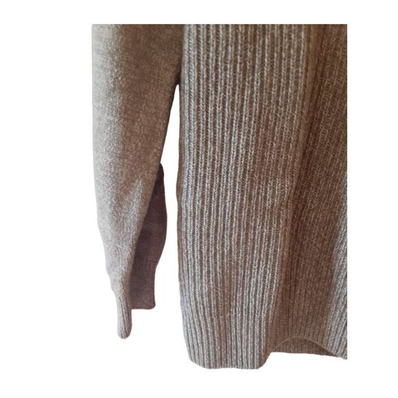 Oscar De La Renta Tan Sherpa Collar Sweater Size S - Picture 4 of 9